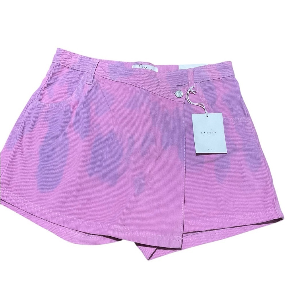 KanCan Pink Purple Corduroy Skorts Vibrant Casual Style